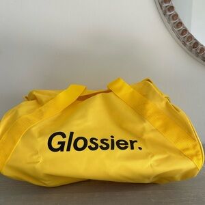Glossier Bright Yellow Logo Duffle